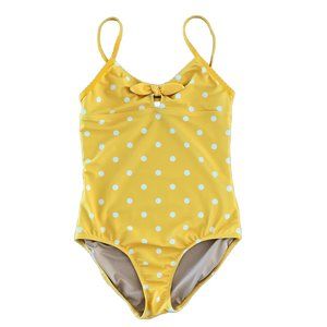 Old Navy Girls Swimsuit (Yellow with White Polka Dots) Size 14/16